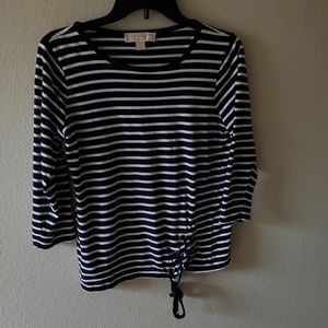 Women's Michael Kors black and white shirt